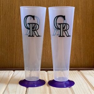 ⚾️ Colorado Rockies Plastic Schooner Glasses - Bundle of 2
